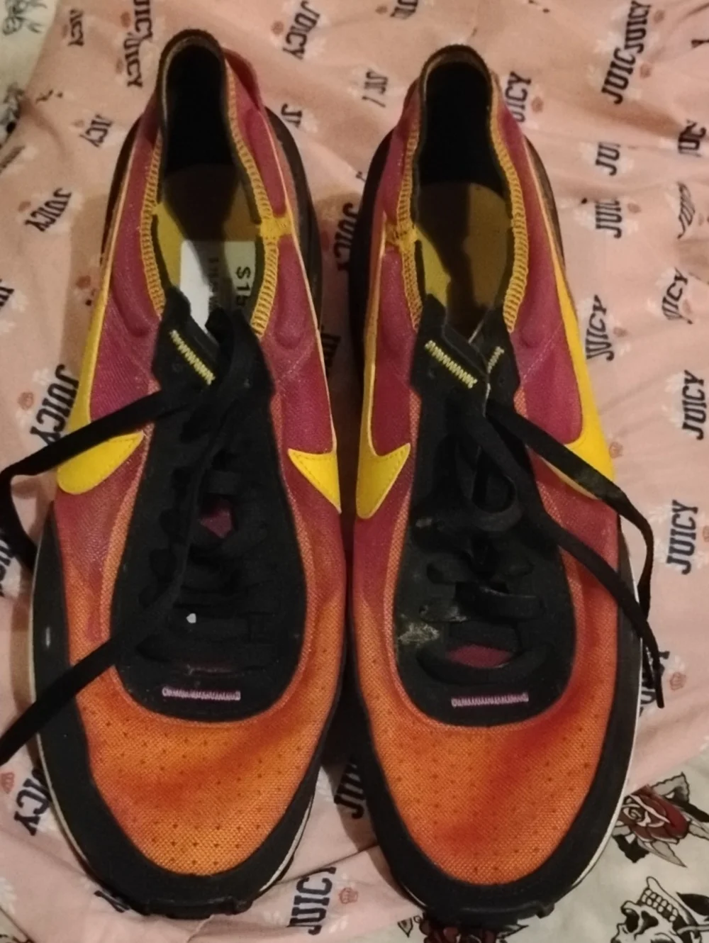 Nike Orange and Yellow Gradient Lace-Up Sneakers